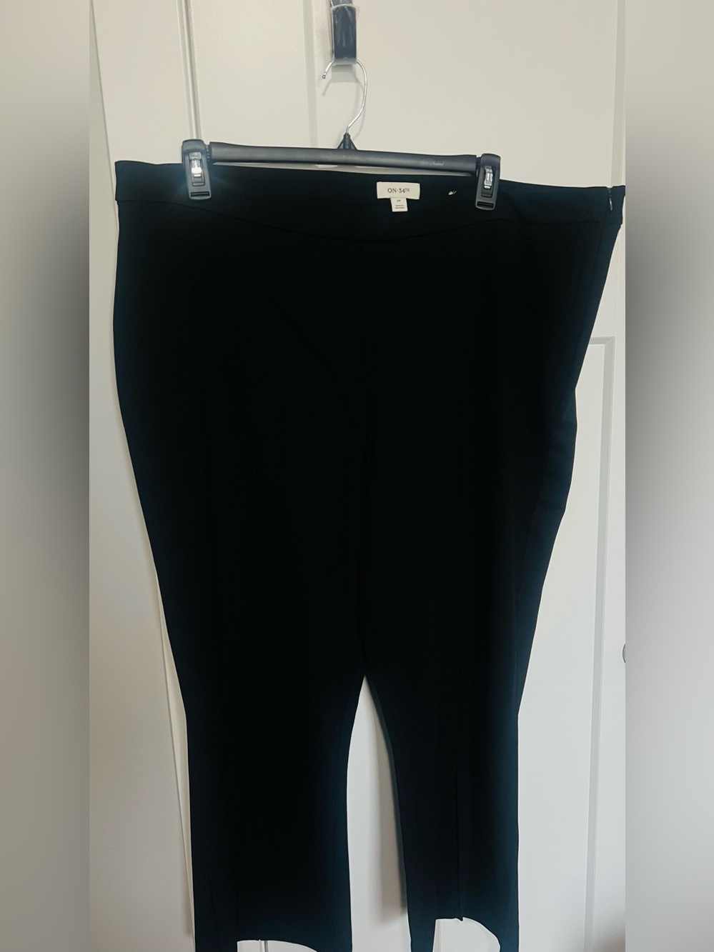 ON 5th Plus-Size Black Ponte Pull-On Trousers
